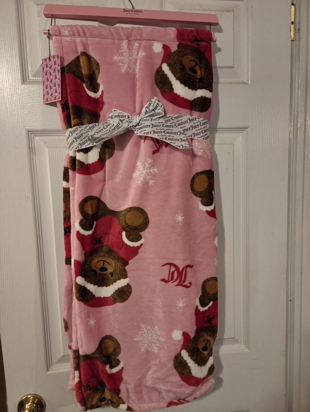 Juicy Couture NWT Plush Blanket - Christmas Bear